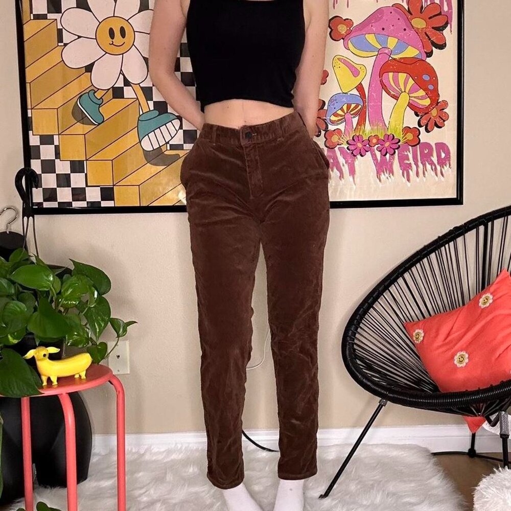 WOMENS PACSUN BROWN CORDUROY PANTS